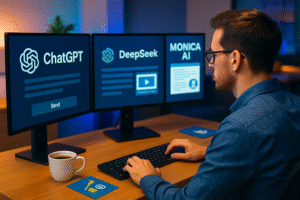 Comparativa: ChatGPT vs DeepSeek vs Monica AI para crear contenido [2025]